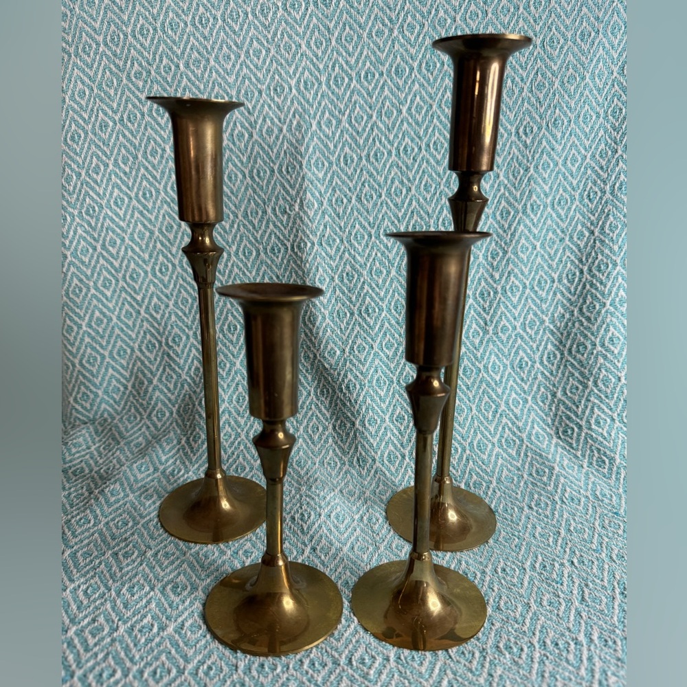 Gatco Vintage Brass Candle Stick Holders